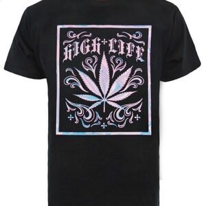 Mens Black “High Life” Short Sleeve Tee Shirt